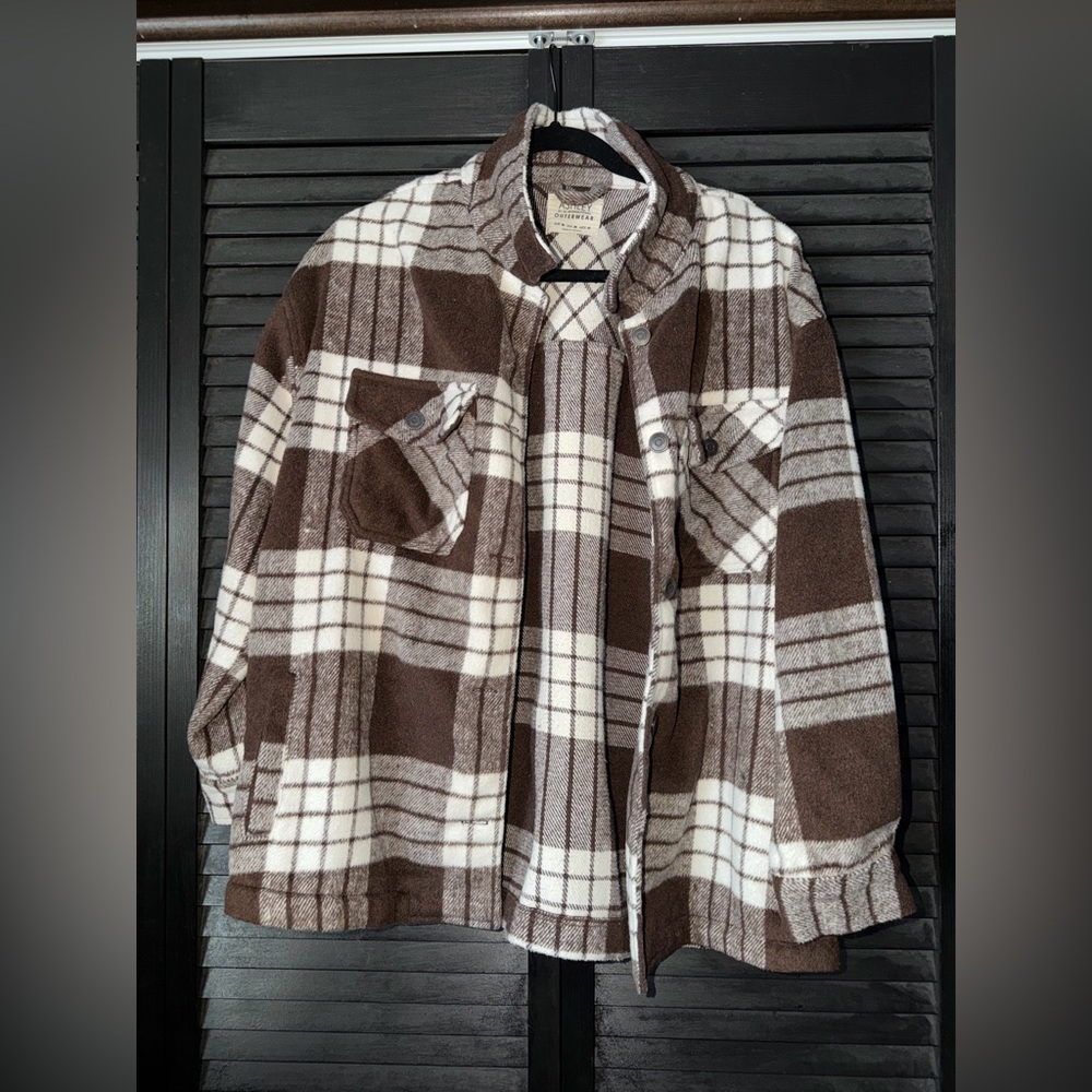 Ashley By 26 International Outerwear Women’s Medium Brown and white jacket